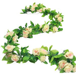 guirlande fleurs artificielles roses mixtes couleurs decoration intérieure romantique maison événements