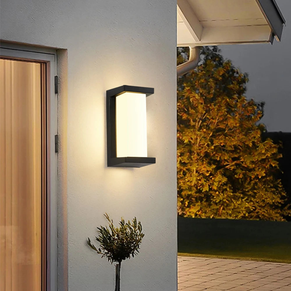 éclairage extérieur led applique murale moderne radar ip65 noir hydrofuge 18w 30w