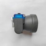 lampe torche gris bleu moderne clips led haute luminosité rechargeable sécurité camping