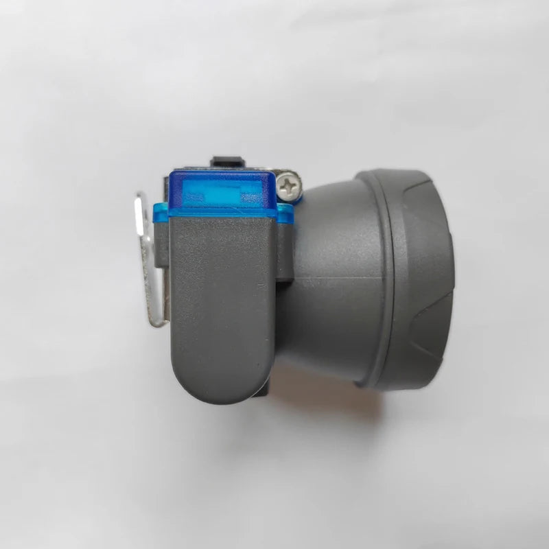 lampe torche gris bleu moderne clips led haute luminosité rechargeable sécurité camping