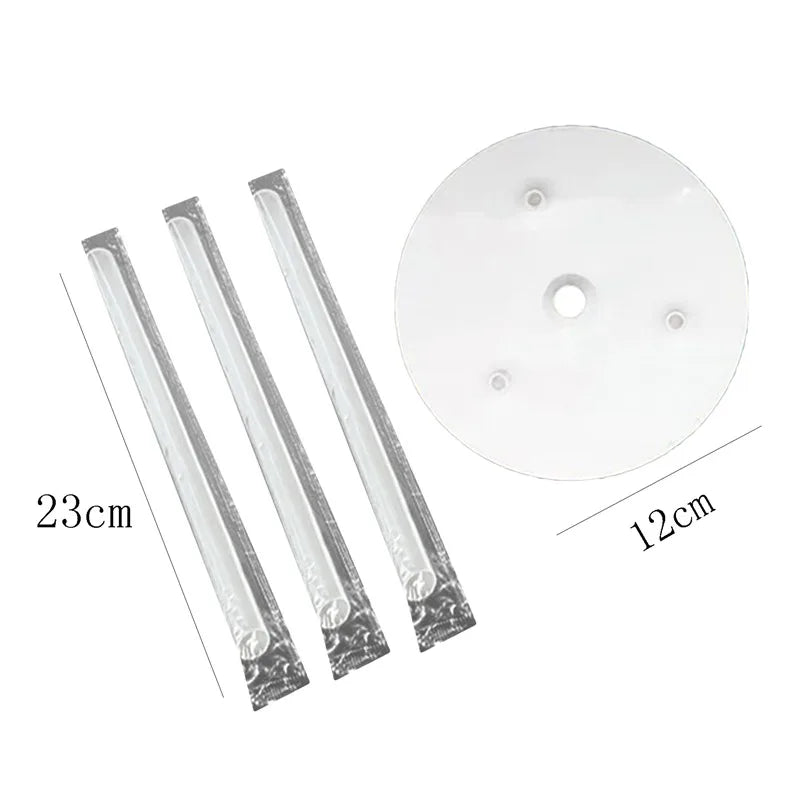 support gâteau blanc tiges rond lisse moderne tiges plateau rond carré cuisine
