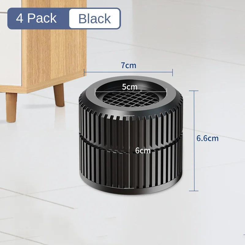 pieds meubles antivibration antidérapants stabilisateurs imperméables antiusure blanc noir modernes