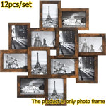 cadres photo moderne bois aspect vieilli verre protégé noir beige marron contemporain