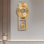 horloge murale moderne ornementale tête cerf salon horloge analogique motif animal ornement asiatique