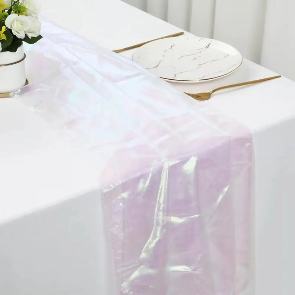 tissu organza holographique brillant rose violet bleu vert translucide moderne élégant polyester