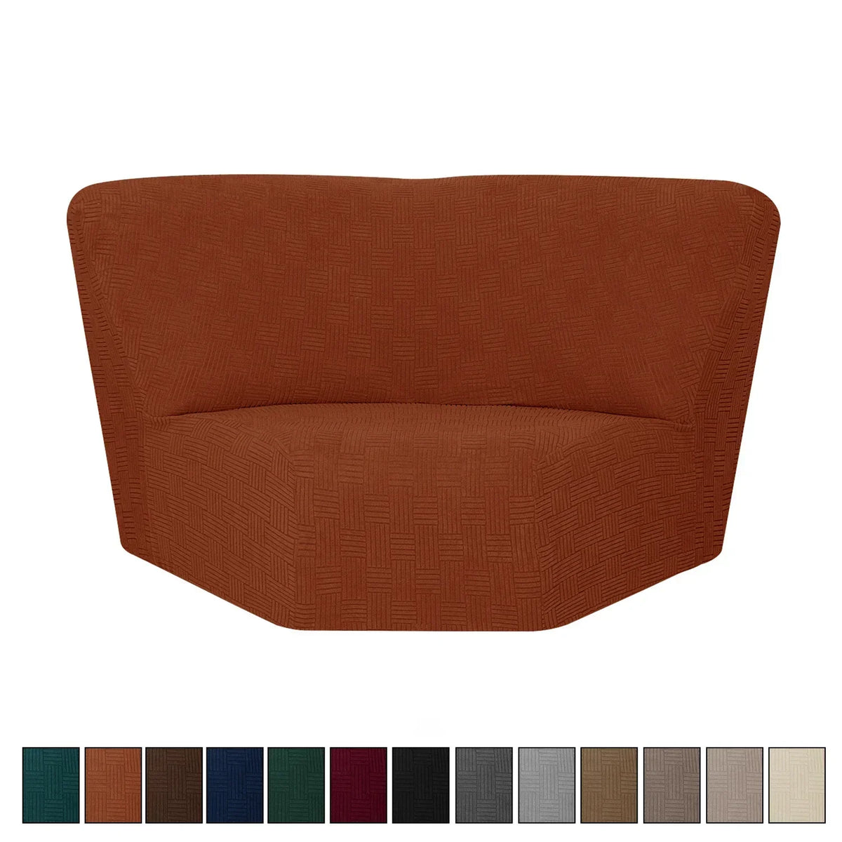 couvre siege angle marron rayures horizontales moderne elastique adhésif polyester jacquard machine linge automne