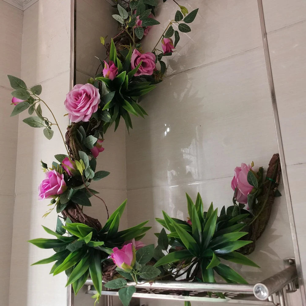 guirlande végétale artificielle feuilles fougère lierre naturelle extérieur intérieur décoration vert foncé clair