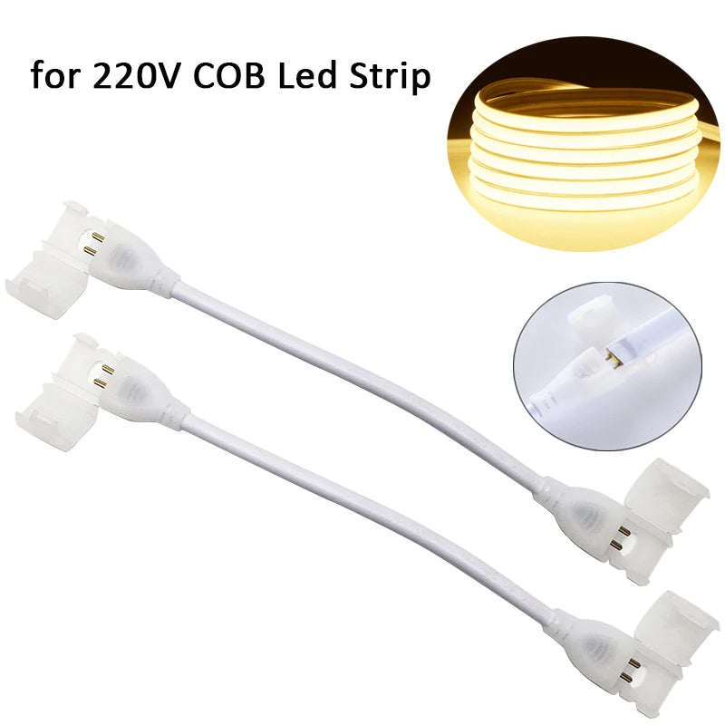 connecteur led ruban adhésif blanc moderne 220v 10mm 6mm trois broches dorées certification