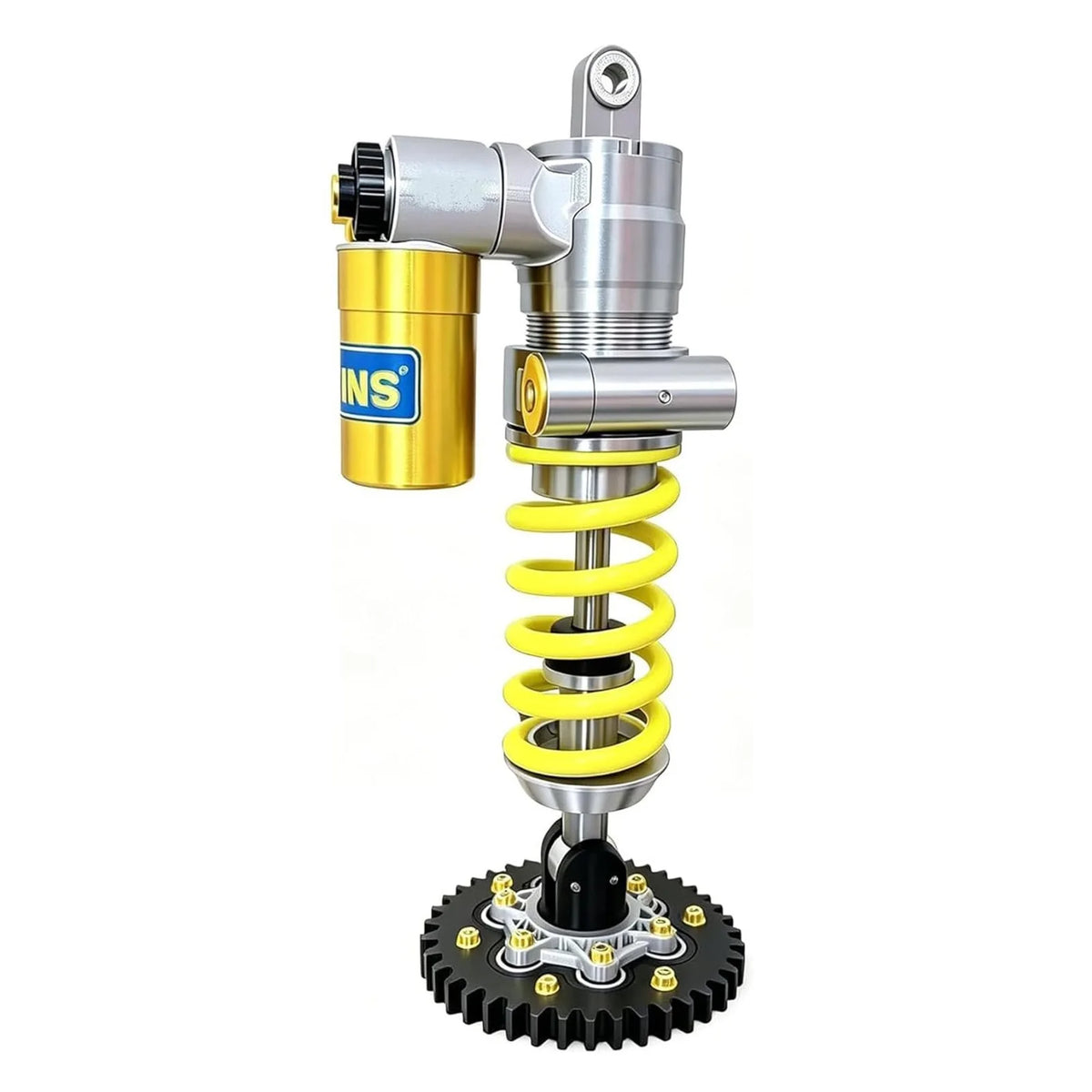 lampe industrielle noire jaune spirale motifs vis fixations led ambiance chambre