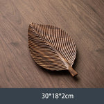 plateau thé bois naturel rustique opaque texture veinée rangement service thé