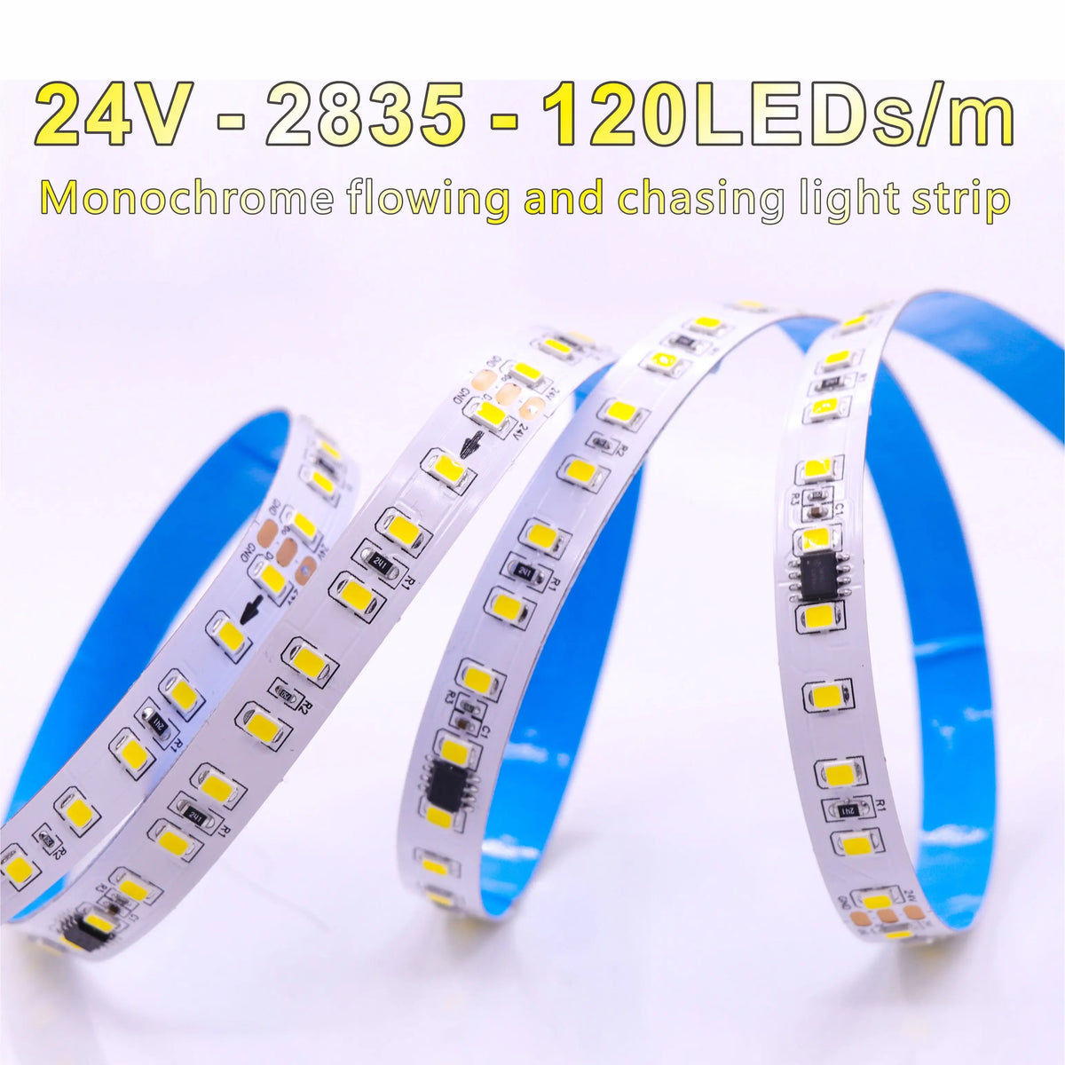 ruban led flexible blanc moderne 120 led mètre ic ws2811 smd 2835 24v