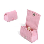 boîtes bijoux velours vert bleu rose classiques boutons pression anneaux voyage maison