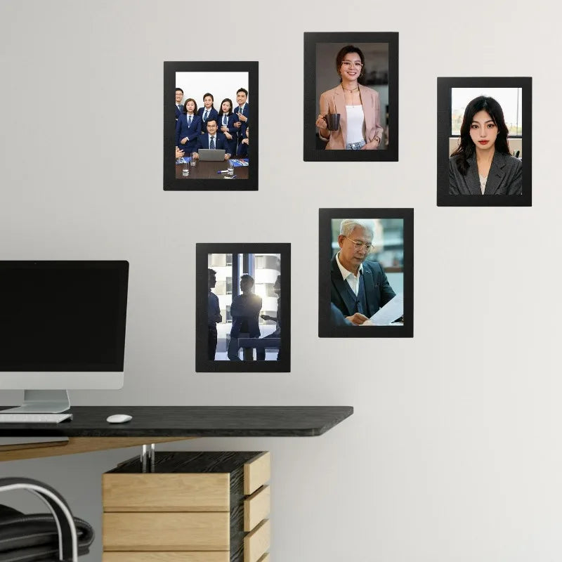cadre photo magnétique noir moderne adhésif pvc rectangle souple réutilisable affichage décoration murale