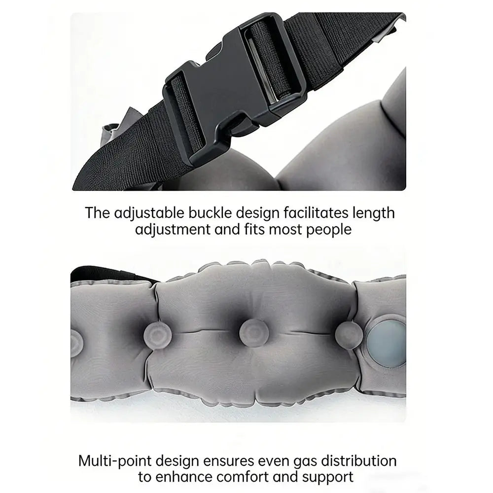 coussin lombaire gonflable confortable noir sac rangement ajustable lit forme