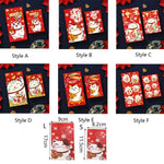 enveloppes rouges traditionnelles chinoises chat porte bonheur fleurs cerisier symboles finance caractères chinois festif