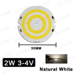 plaque led 2w 50mm blanc rouge vert jaune rayures concentriques modernes 3000k 4200k 6500k