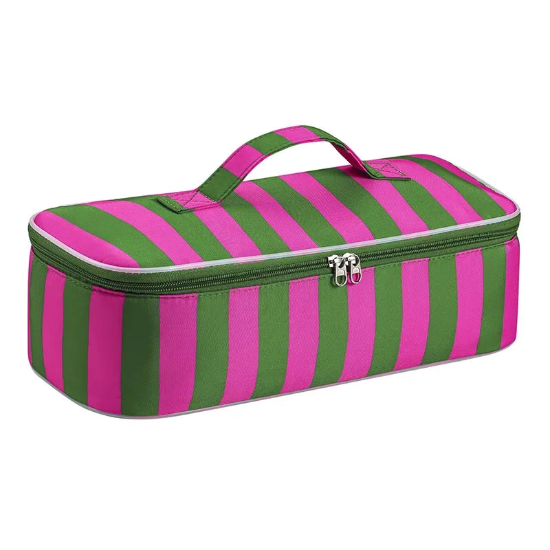 sac rangement coiffure vert rose brosse peigne diffuseur moderne pliable polyester multifonctionnels accessoires capillaires