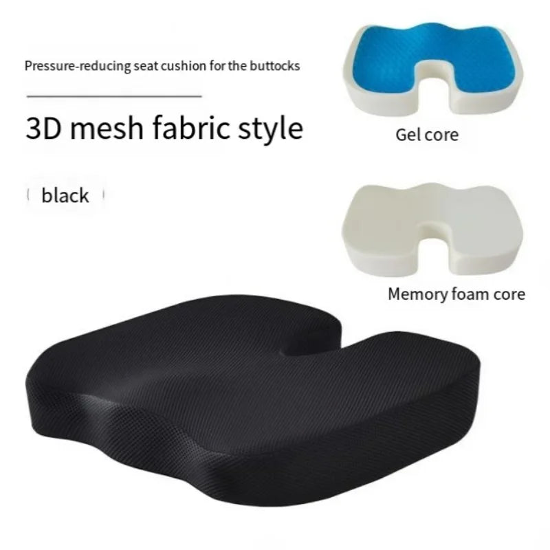 coussin siège mousse mémoire forme gel core contemporain noir bleu amovible lavable