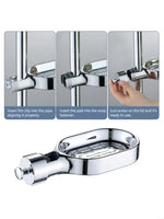 porte savon mural blanc chrome clip moderne salle bain fixe plastique