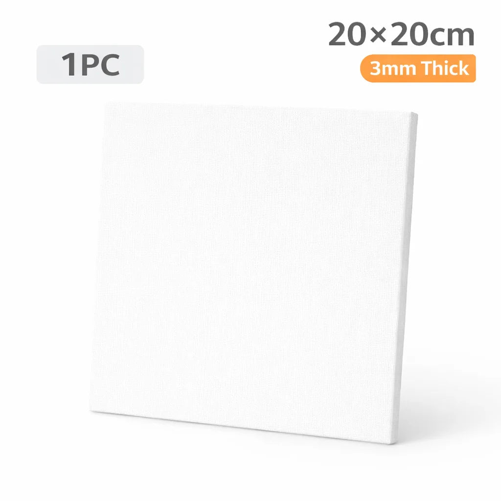 toile peinture blanc moderne 20x20cm acrylique aquarelle huile 3mm epaisseur