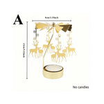 mobile bougie or chevaux cerfs fées oiseaux motifs floraux artisanal décoratif tringle inclusion métal