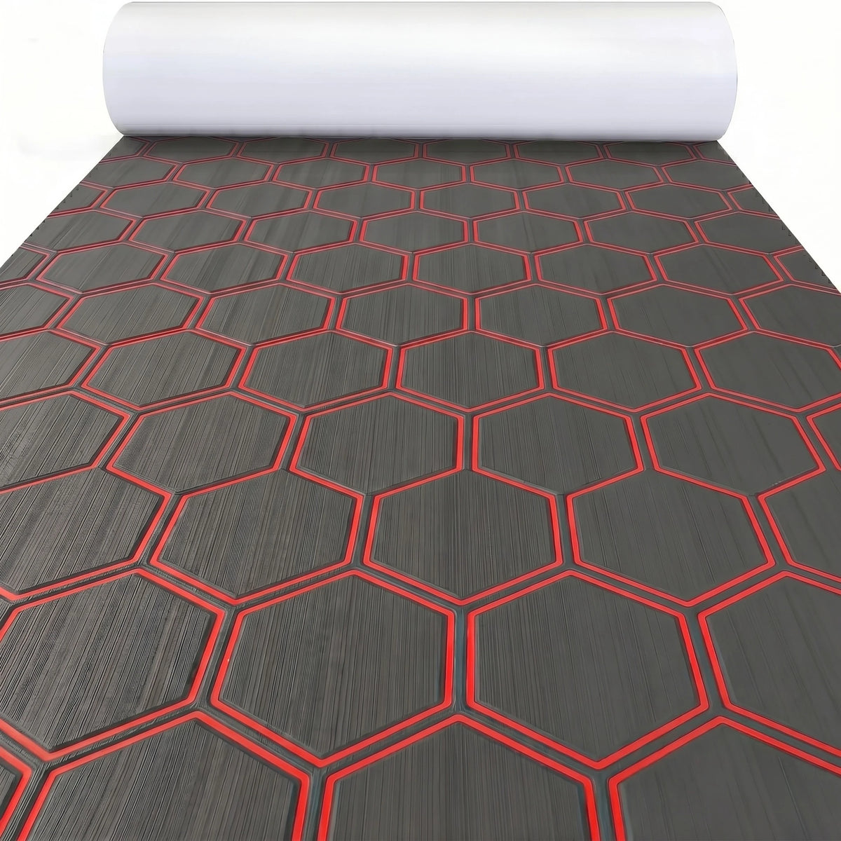 tapis sol mousse eva hexagon noir vert moderne antidérapant adhésif camping surf