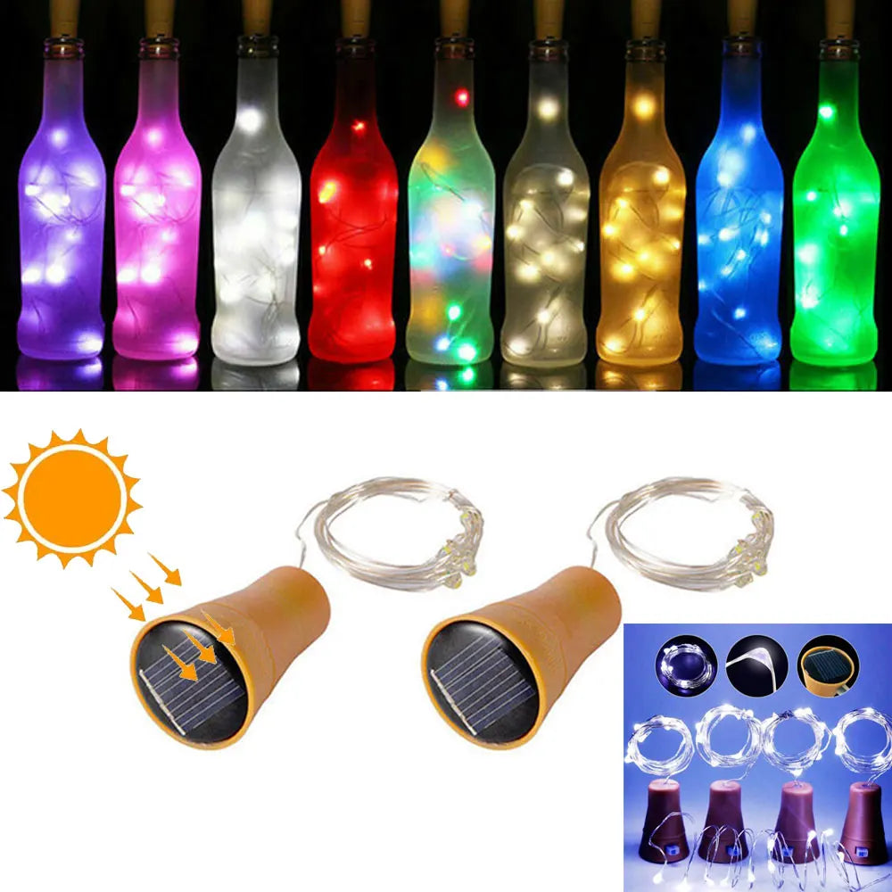 lumières led forme bouchon liege solar powered 10led 20led moderne beige noir minimaliste chambre