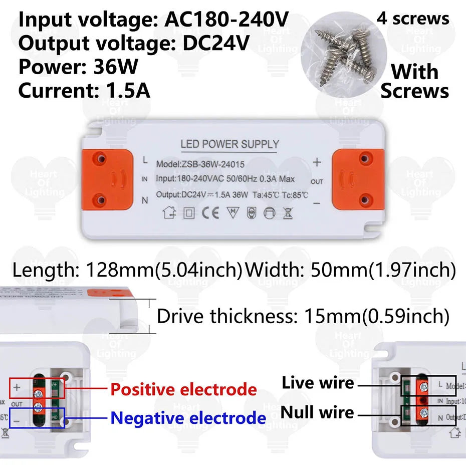 alimentation led ultra fine 12v 24v 12w 120w blanc vis moderne