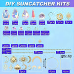 kits diy suncatchers bijoux cristaux irisés argentés formes géométriques bohèmes artisanal décoratif
