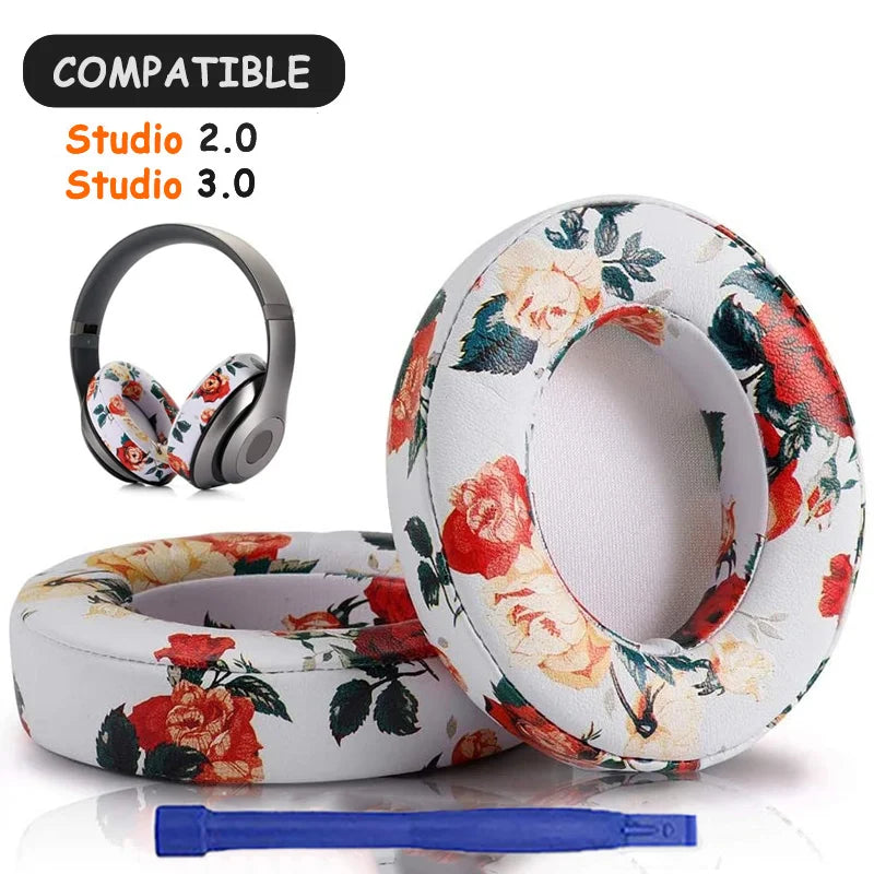 oreillettes casque audio cuir mousse noir gris bleu rouge adhésif confortables ergonomiques remplissage beats