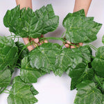 guirlande artificielle feuilles vertes ovales moderne décoration maison fête anniversaire mariage 240cm