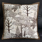 housse coussin géométrique marron nordique velours moderne décoration intérieure pliée automobile