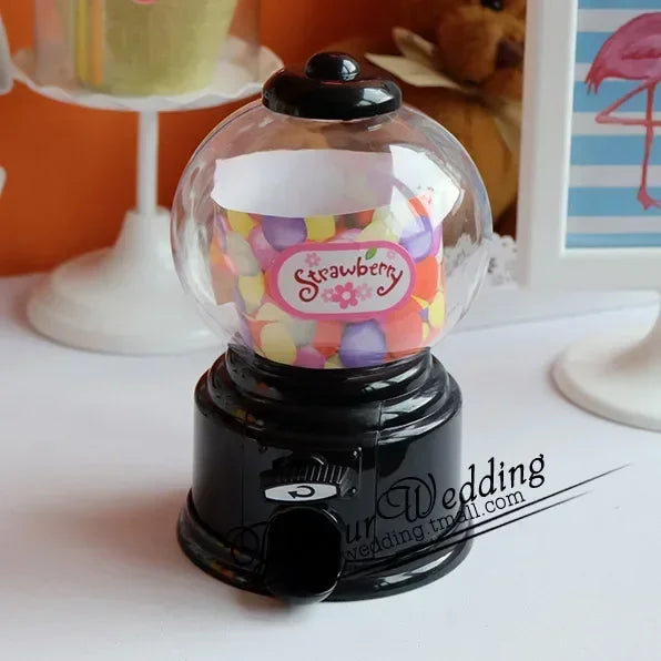 distributeur bonbons transparent classique rose jaune vert bleu noir blanc vintage