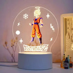 lampe led dragon ball transparente personnages goku animation décoration noël moderne