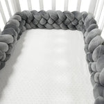 coussin lit bébé violet rose blanc gris coton tissé braid moderne doux 1m 2m