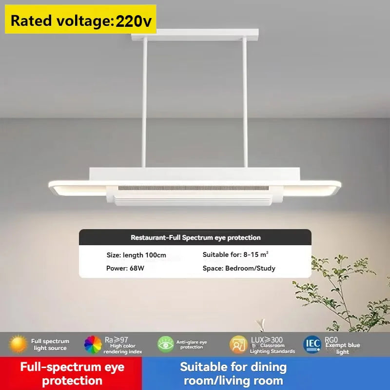 plafonnier led blanc moderne minimaliste ventilation grille diffusion lumière chambre salon