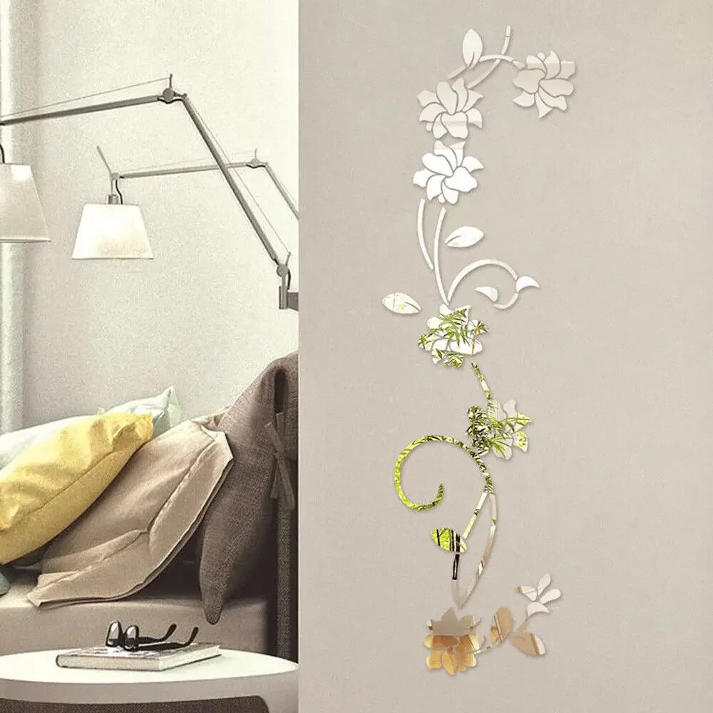 Effet miroir du décor mural en rotin