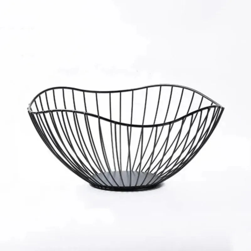 panier rangement métallique fil fer tressé or noir moderneintérieur decoration cosmétiques fruits collations maison