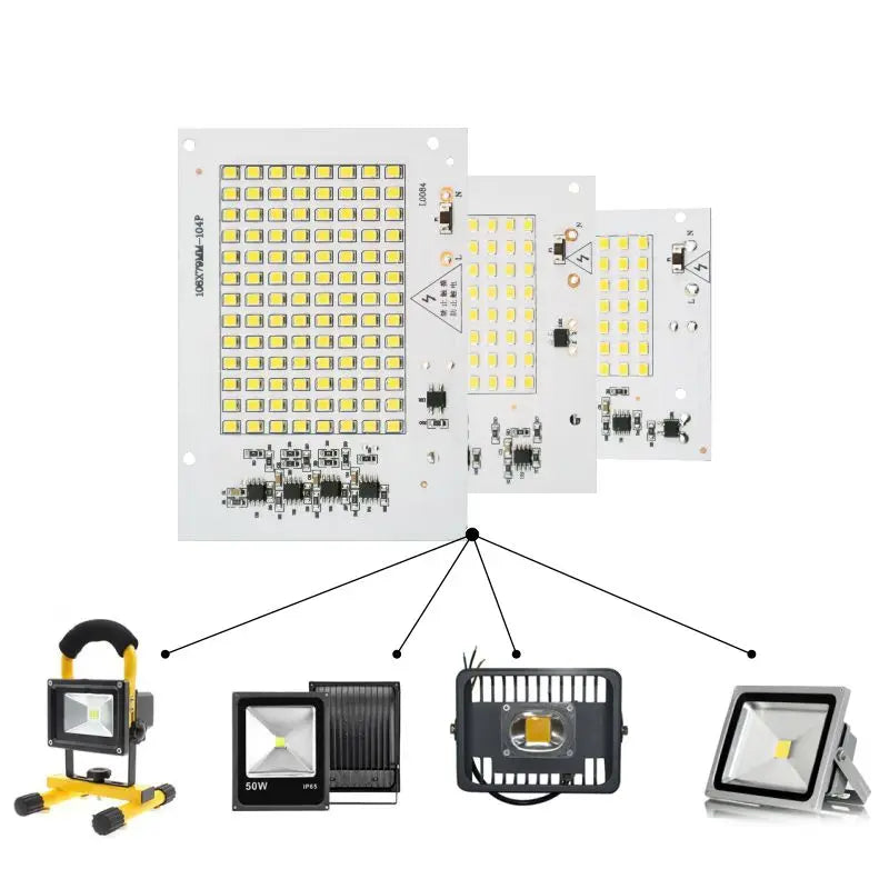 plaque led 10w 20w 30w 50w 100w blanc moderne diodes connecteurs