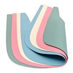 tapis silicone antidérapant protection table enfant vert beige rose bleuclair jaune gris moderne pratique