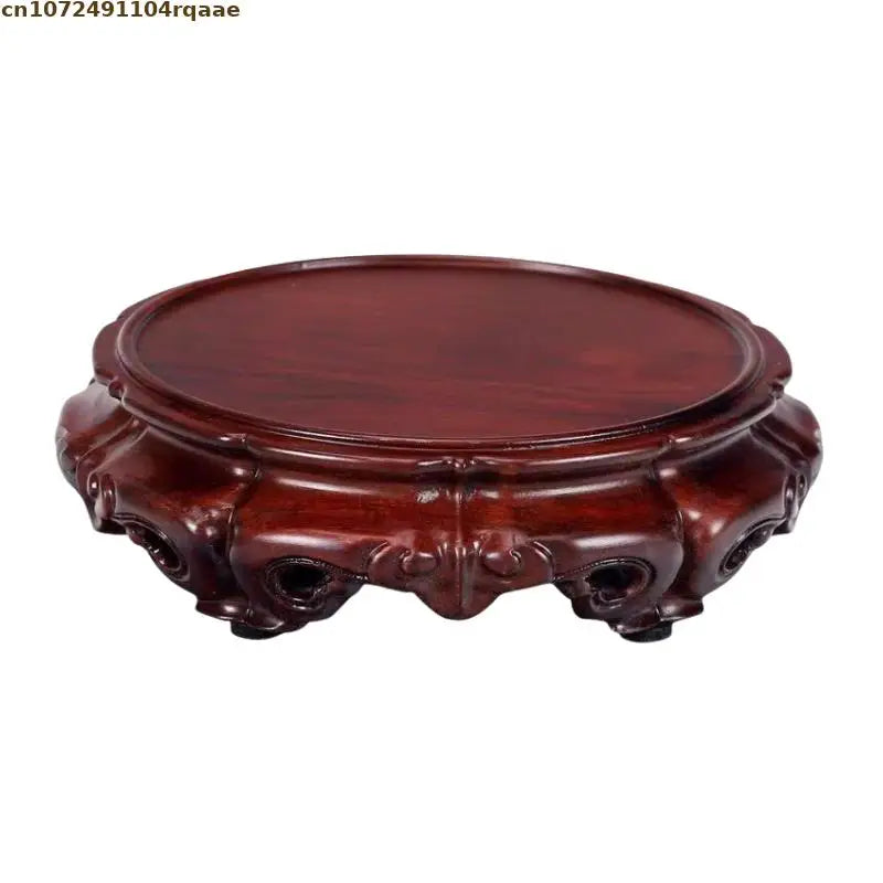 théière artisanale bois sculpté support figurines vase pot fleur trưng bày bàn trà đồ