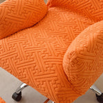 fauteuil moderne orange accoudoirs coussin d'assise tête inclinable élasthanne polyester