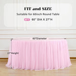 nappe table blanche plissée imperméable l'huile diamètre 48 pouces hauteur 27