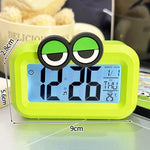 réveil horloge numérique led rose clair indicateur date température cochon figurine minimaliste
