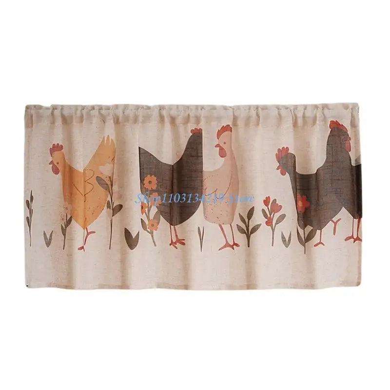 rideau marron foncé oiseaux fleurs rustique semi transparent 70cm 60cm 100cm 60cm