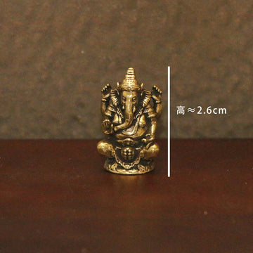 statues ganesha bronze doré sculptures détaillées motifs floraux traditionnel hindou maison