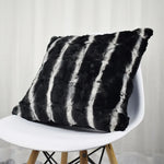 coussin patchwork fourrure lapin rex beige marron moderne sans rembourrage