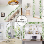 guirlande florale artificielle wisteria blanc vert mariage extérieur décoration romantique champêtreextérieur