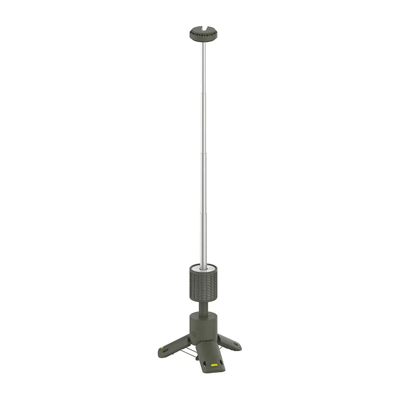 lampe solaire portable led vert blanc télescopique rechargeable trépied base magnétique camping randonnée aventure