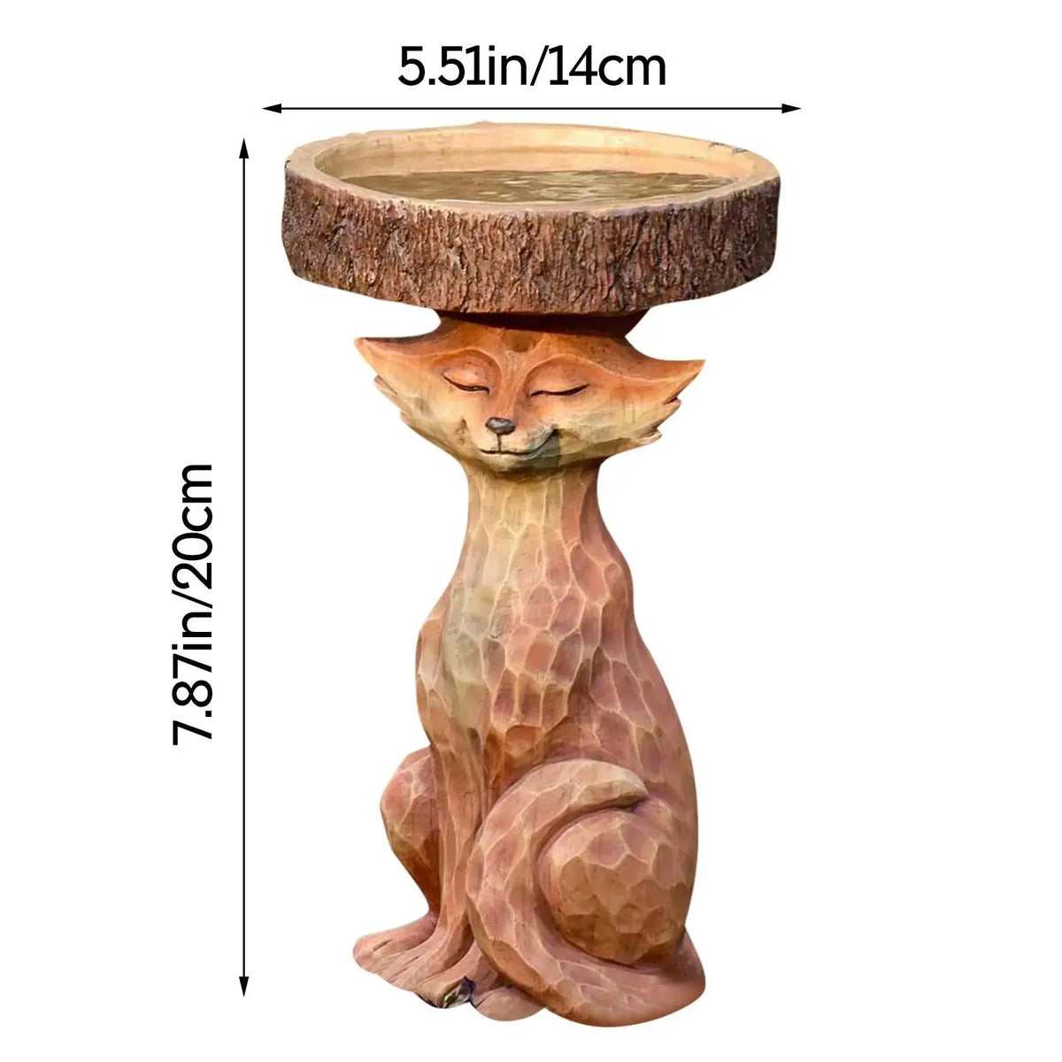 fontaine oiseaux résine texture bois brun gris naturelle animaux deco jardinextérieur